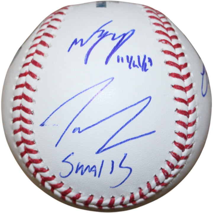 Sandlot Signed OML Baseball Patrick Renna +6 Character Name Beckett 50747