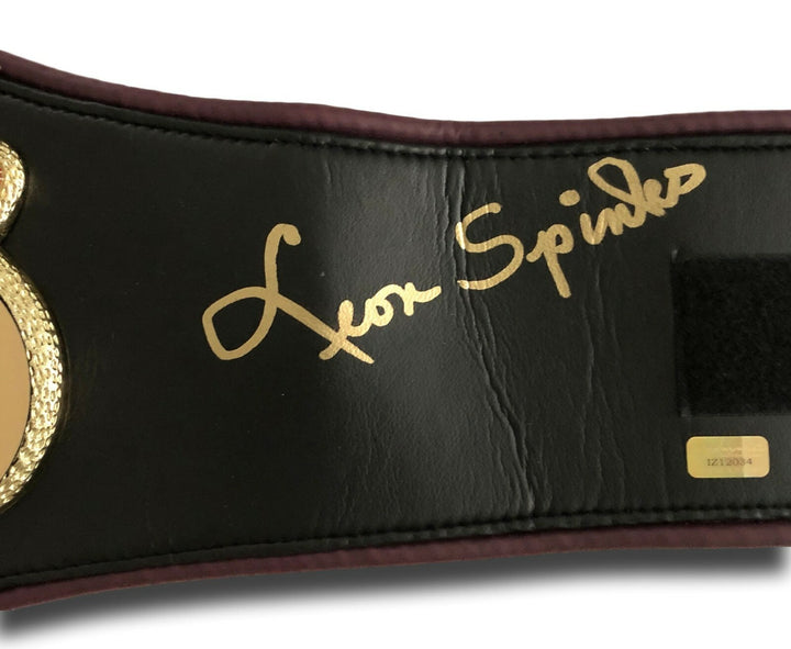 Michael & Leon Spinks Dual Signed WBA Championship Belt COA Autograph Tyson Ali