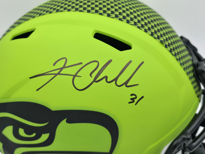 Kam Chancellor Auto Seahawks Rave Green Full Size Speed Replica Helmet Beckett