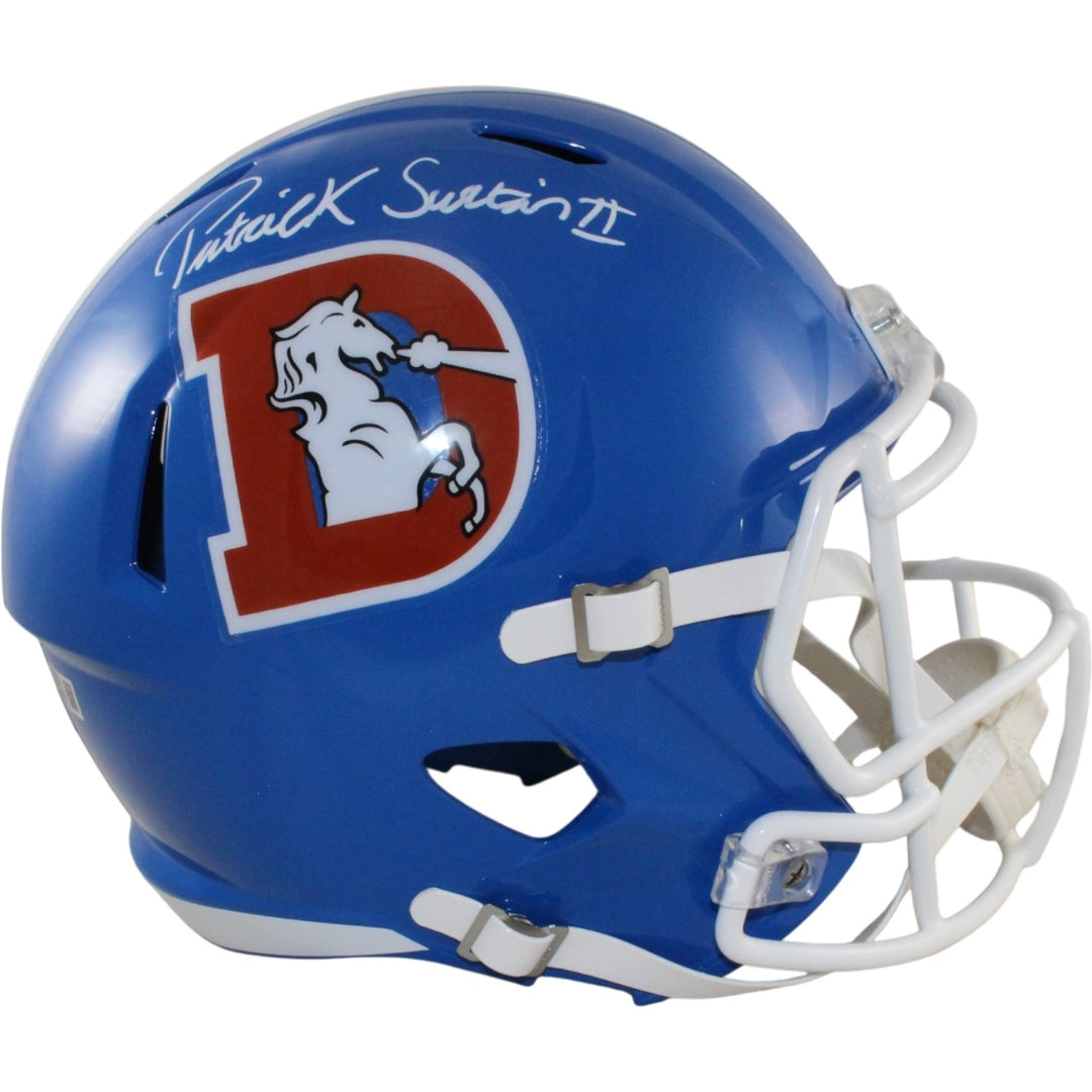 Patrick Surtain Autographed Denver Broncos F/S TB Helmet Beckett Witness 50763