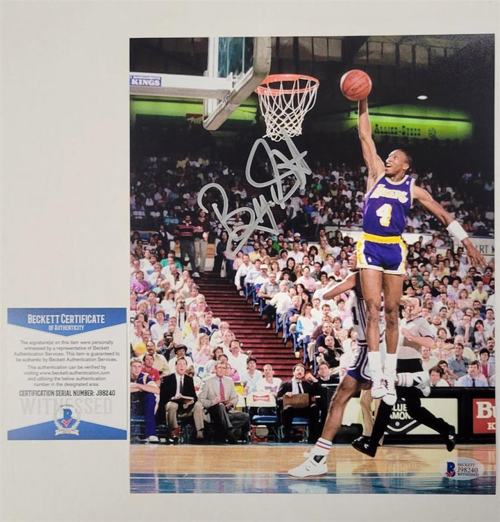 Byron Scott signed Los Angeles Lakers 8x10 Photo autograph ~ Beckett BAS Witness
