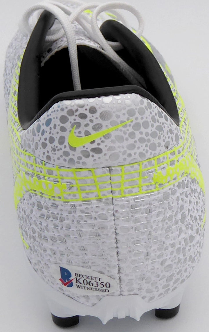 Mason Mount Auto Silver Yellow Nike Mercurial Cleat Shoe Chelsea F.C. Size 8 BAS