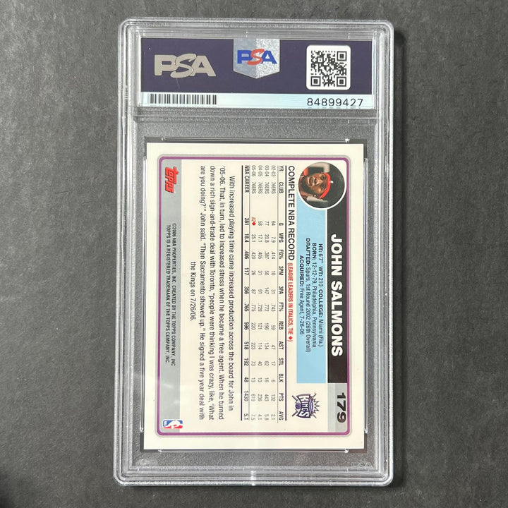 2006-07 Topps #179 John Salmons Signed Card AUTO PSA/DNA Slabbed Kings
