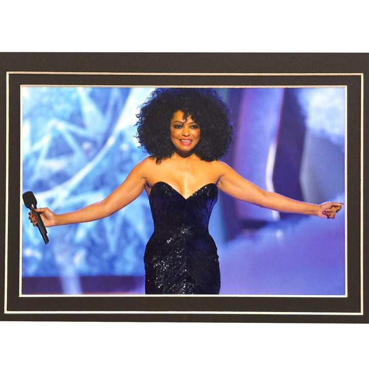 Diana Ross Autographed 8x10 Photo Beckett Framed Music Signed