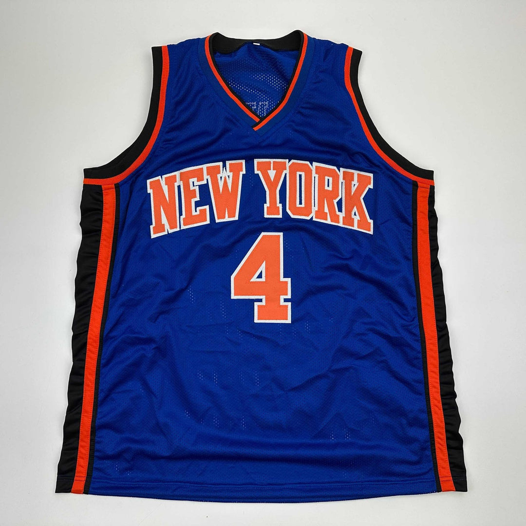 Autographed/Signed Nate Robinson New York Blue Jersey Beckett BAS COA