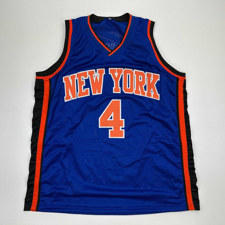 Autographed/Signed Nate Robinson New York Blue Jersey Beckett BAS COA