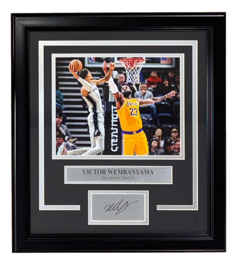 Victor Wembanyama Framed San Antonio Spurs 8x10 Photo w/ Laser Signature