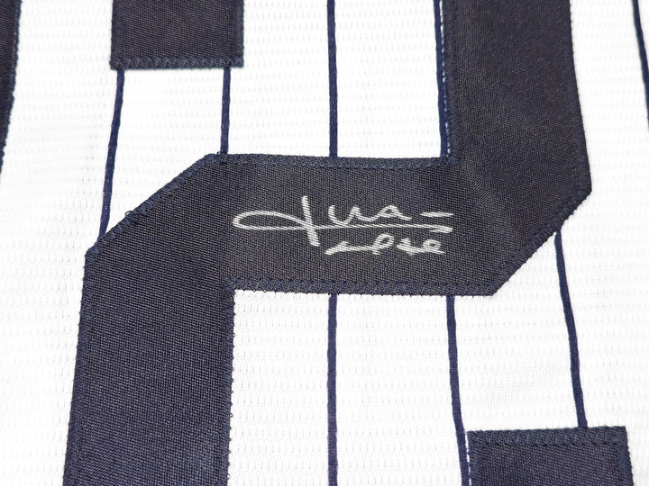 Yankees Juan Soto Signed White W/Pinstripes Nike Jersey Size XXL Beckett
