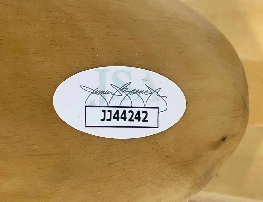 Jack Freestone Hand Signed Wooden Mini Surf Board W/Stand  JSA COA Autographed