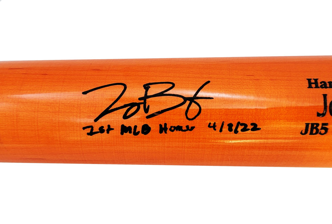 Joey Bart Auto Orange Marucci Game Model Bat Giants "1st MLB Homer" Beckett Wit