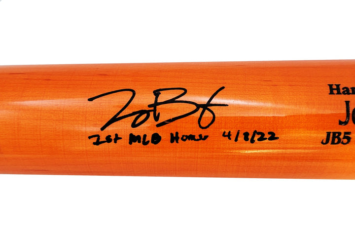Joey Bart Auto Orange Marucci Game Model Bat Giants "1st MLB Homer" Beckett Wit