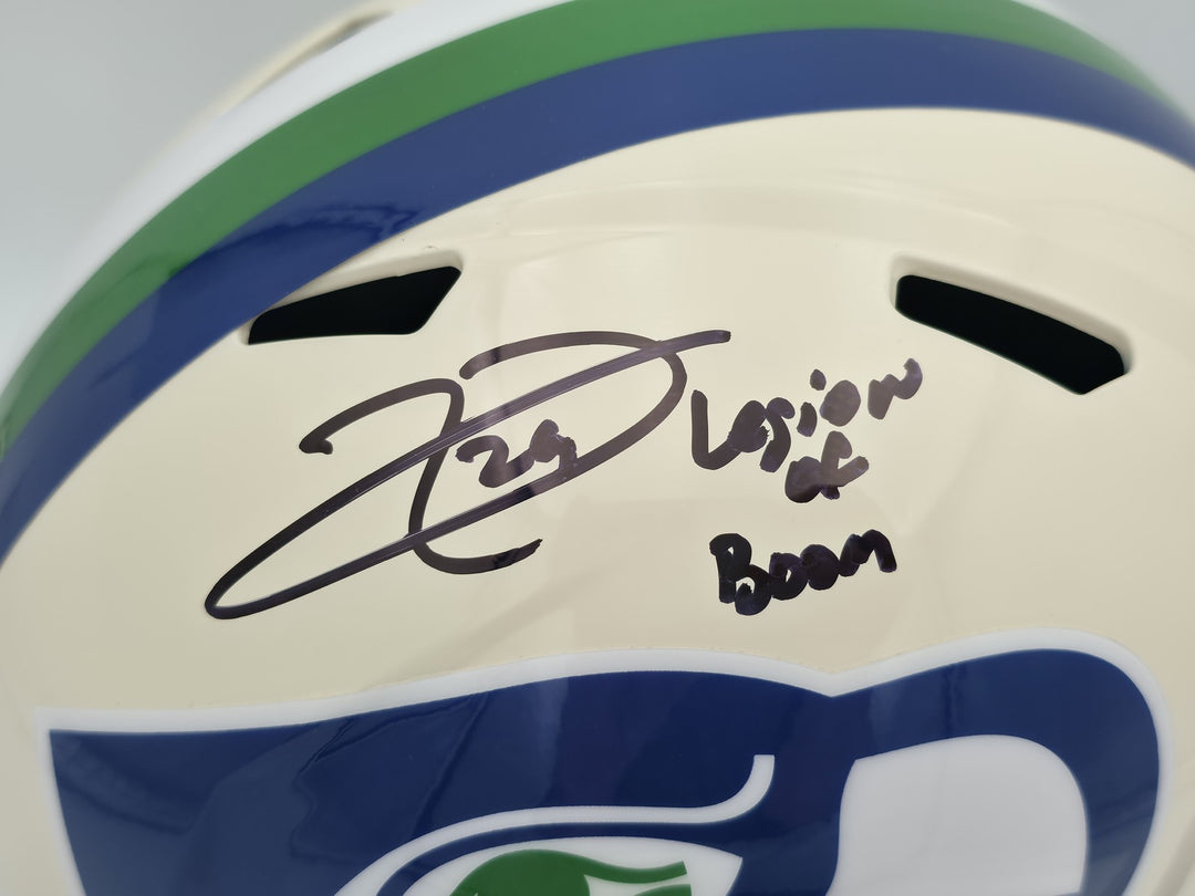 Earl Thomas III Signed Seahawks Cream Retro Full Sz Rep Speed Helmet Beckett Wit