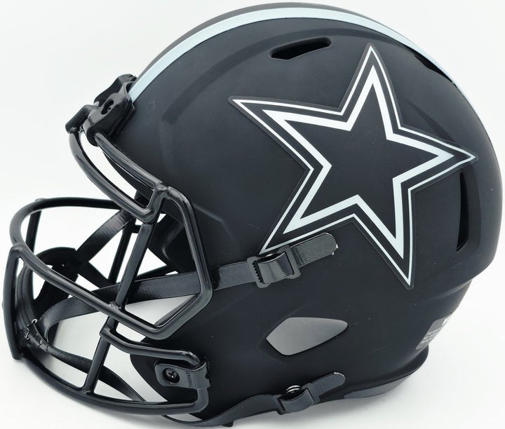 George Pickens Signed Cowboys Eclipse Black Full Sz Speed Rep Helmet JSA Witness