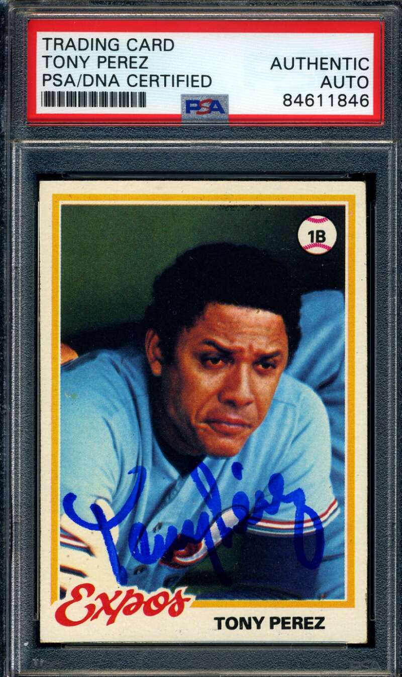 Tony Perez PSA DNA Coa Signed 1978 Topps Autograph