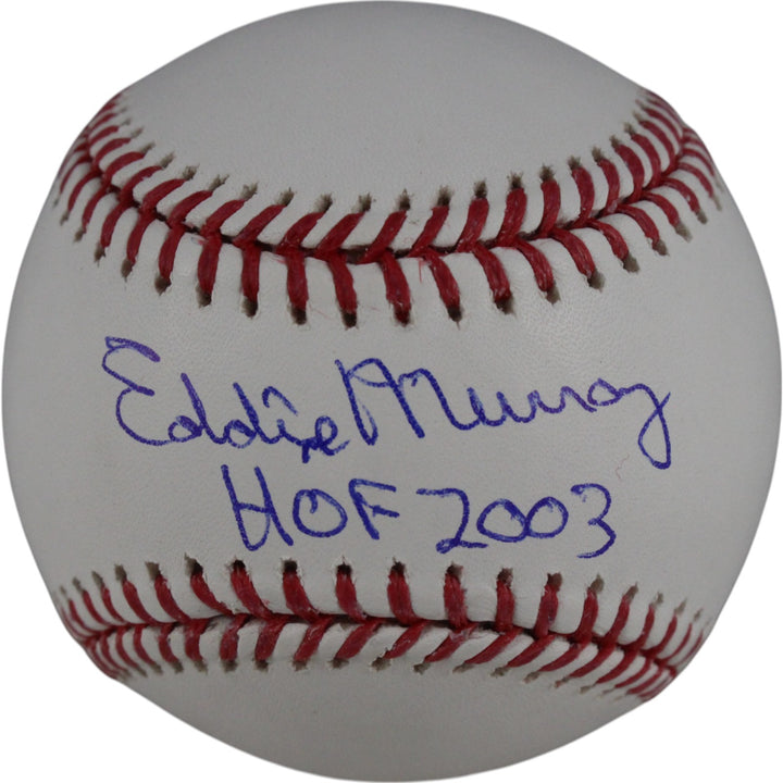 Eddie Murray Autographed Baltimore Orioles OML Ball HOF Beckett Witness 50285