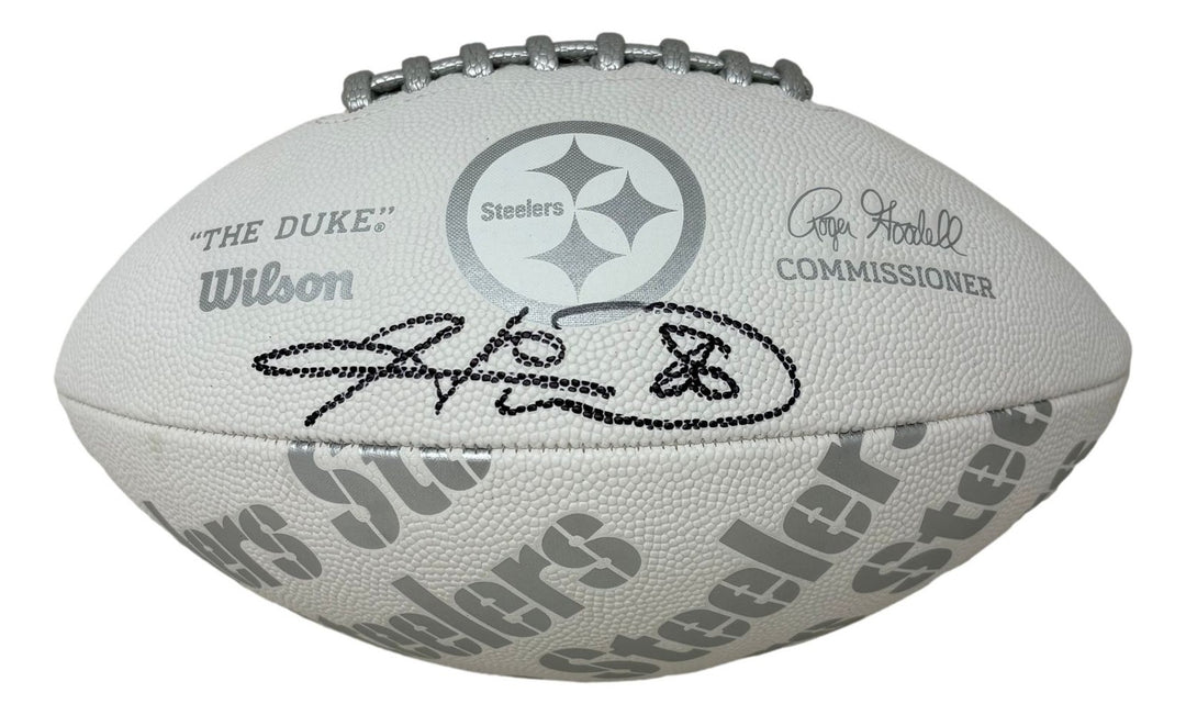 Hines Ward Signed Pittsburgh Steelers Wilson NFL Team Series Football BAS