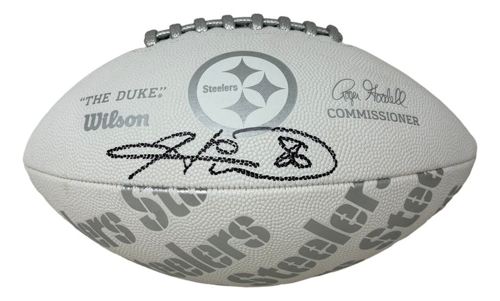 Hines Ward Signed Pittsburgh Steelers Wilson NFL Team Series Football BAS