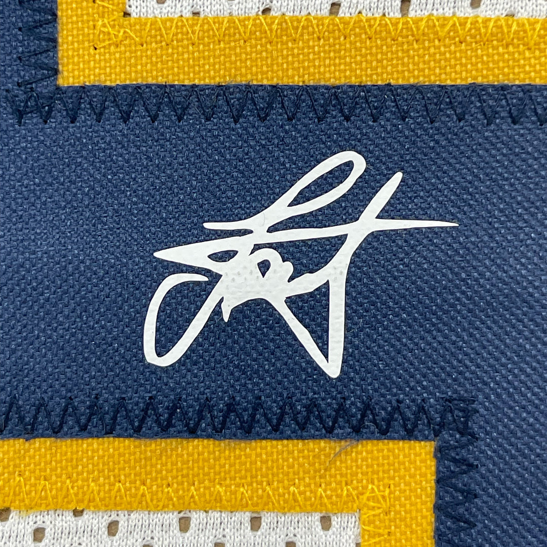Framed Facsimile Autographed Nikola Jokic 33x42 White Reprint Laser Auto Jersey