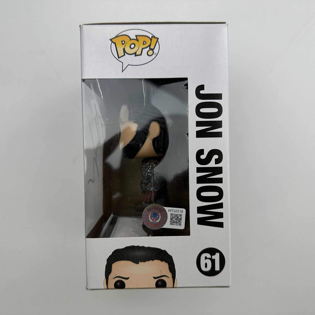 Autographed/Signed Kit Harrington Jon Snow #61 GoT Funko Pop Figurine BAS COA