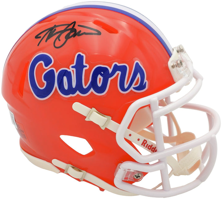 Steve Spurrier Signed Florida Gators Orange Speed Mini Helmet Beckett BAS