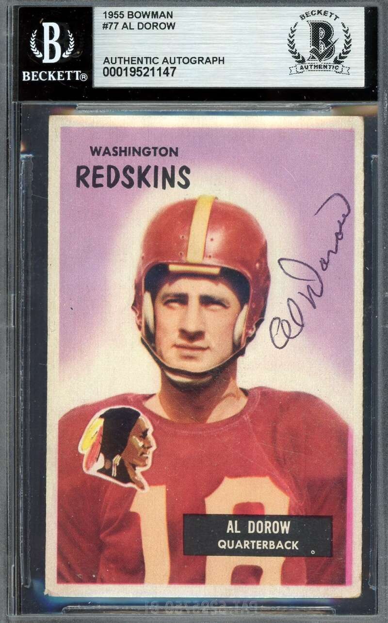 Al Dorow Beckett BAS Signed 1955 Bowman Autograph