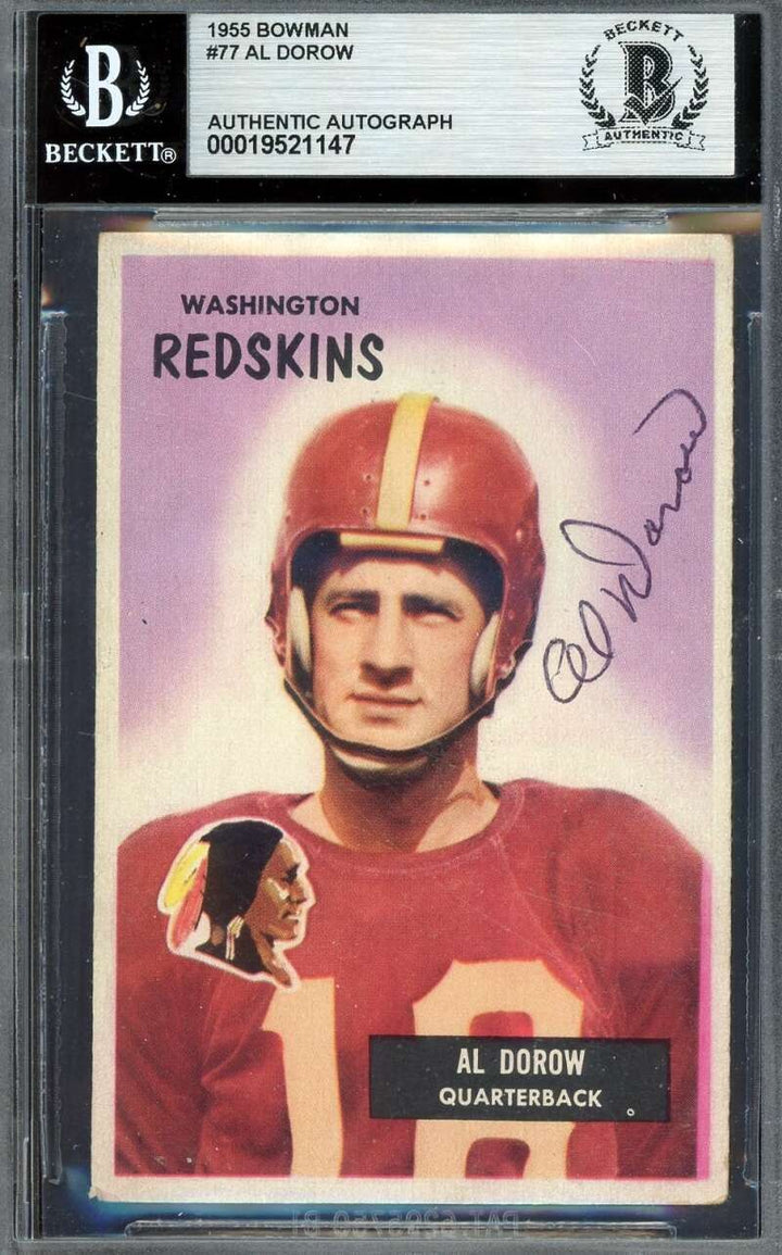 Al Dorow Beckett BAS Signed 1955 Bowman Autograph