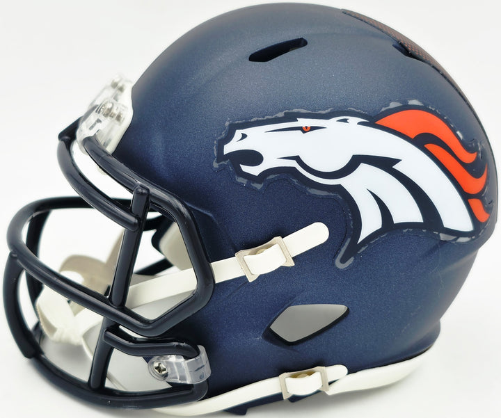 Jay Cutler Signed Denver Broncos Blue Speed Mini Helmet Beckett BAS Witness