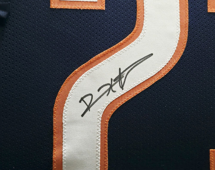 Devin Hester Signed Chicago Bears Framed Blue Jersey Beckett BAS QR