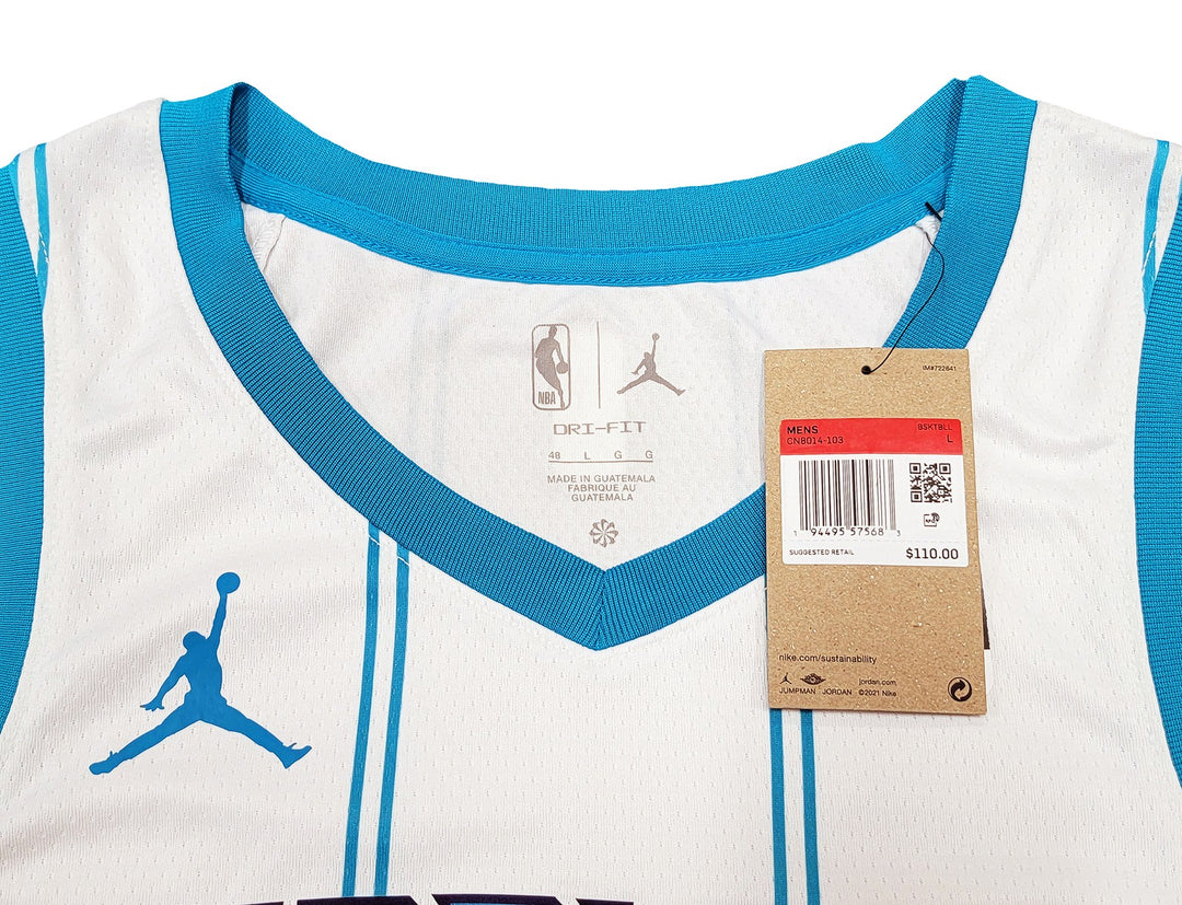 Charlotte Hornets LaMelo Ball Signed White Nike Swingman Jersey Size L Beckett