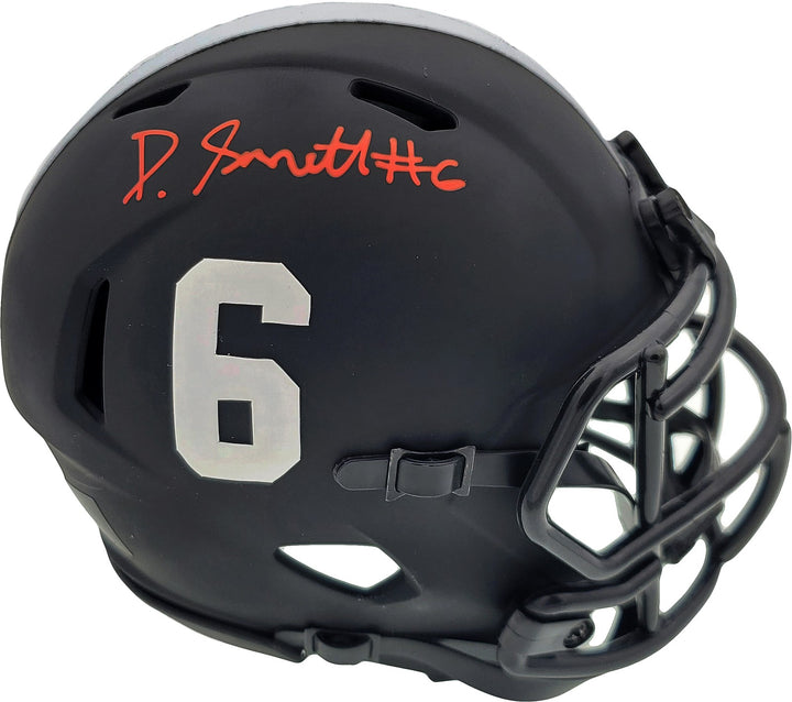 Devonta Smith Signed Eclipse Black Alabama Crimson Tide Speed Mini Helmet