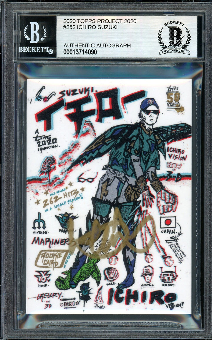 Ichiro Suzuki Auto Topps Project 2020 Gregory Siff Card 252 Mariners /10 BAS
