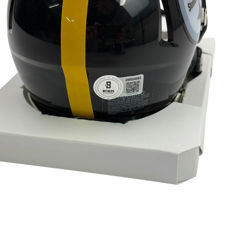 Autographed/Signed Hines Ward Pittsburgh Steelers Mini Helmet Beckett B