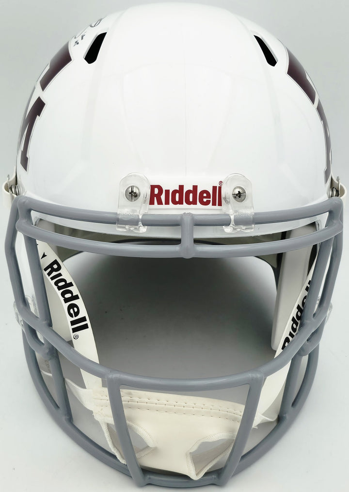 Johnny Manziel Auto Texas A&M Aggies White Full Size Speed Replica Helmet 12 HT