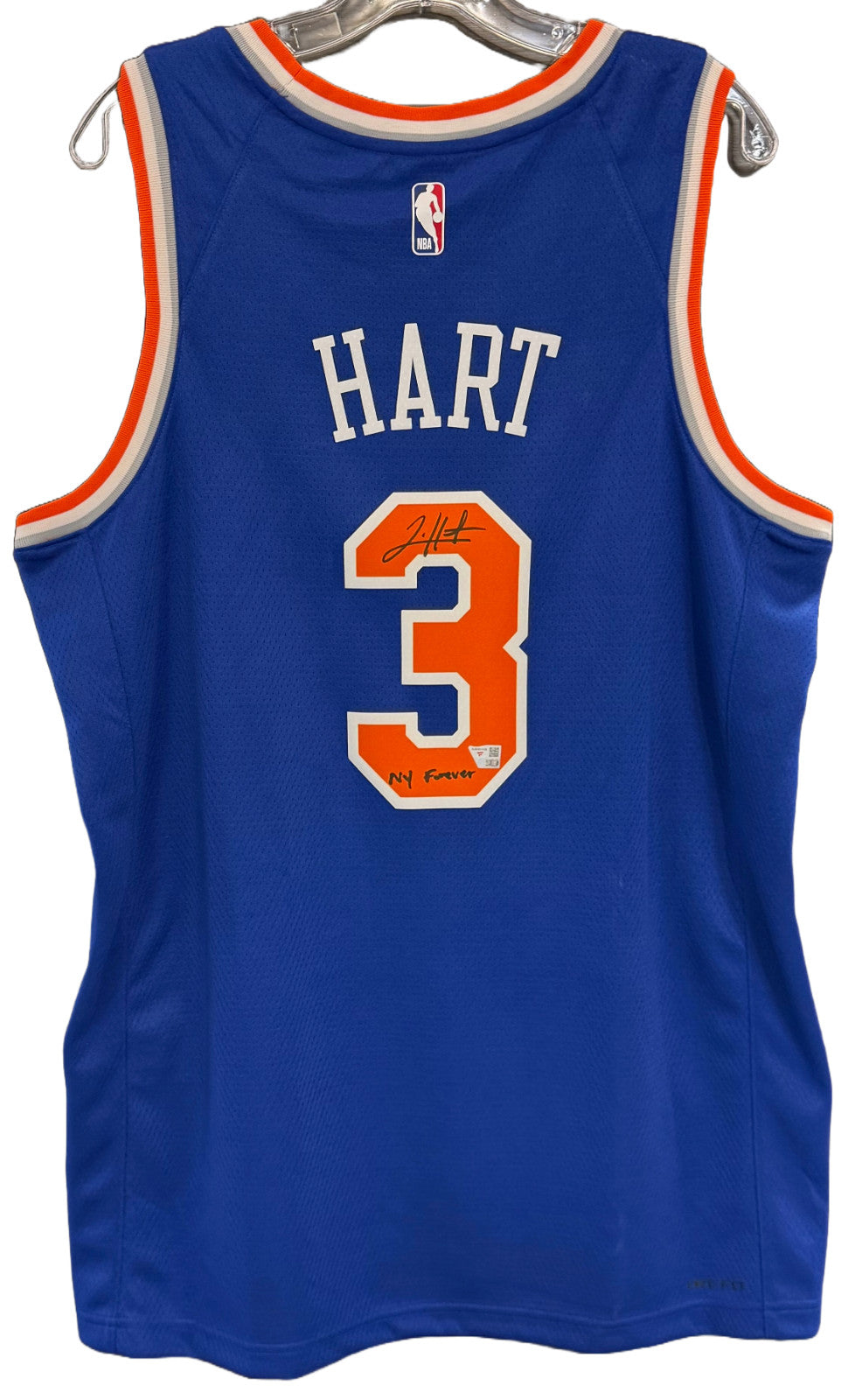 Josh Hart Signed NY Knicks Nike Jersey NY Forever Mint Auto Fanatics COA