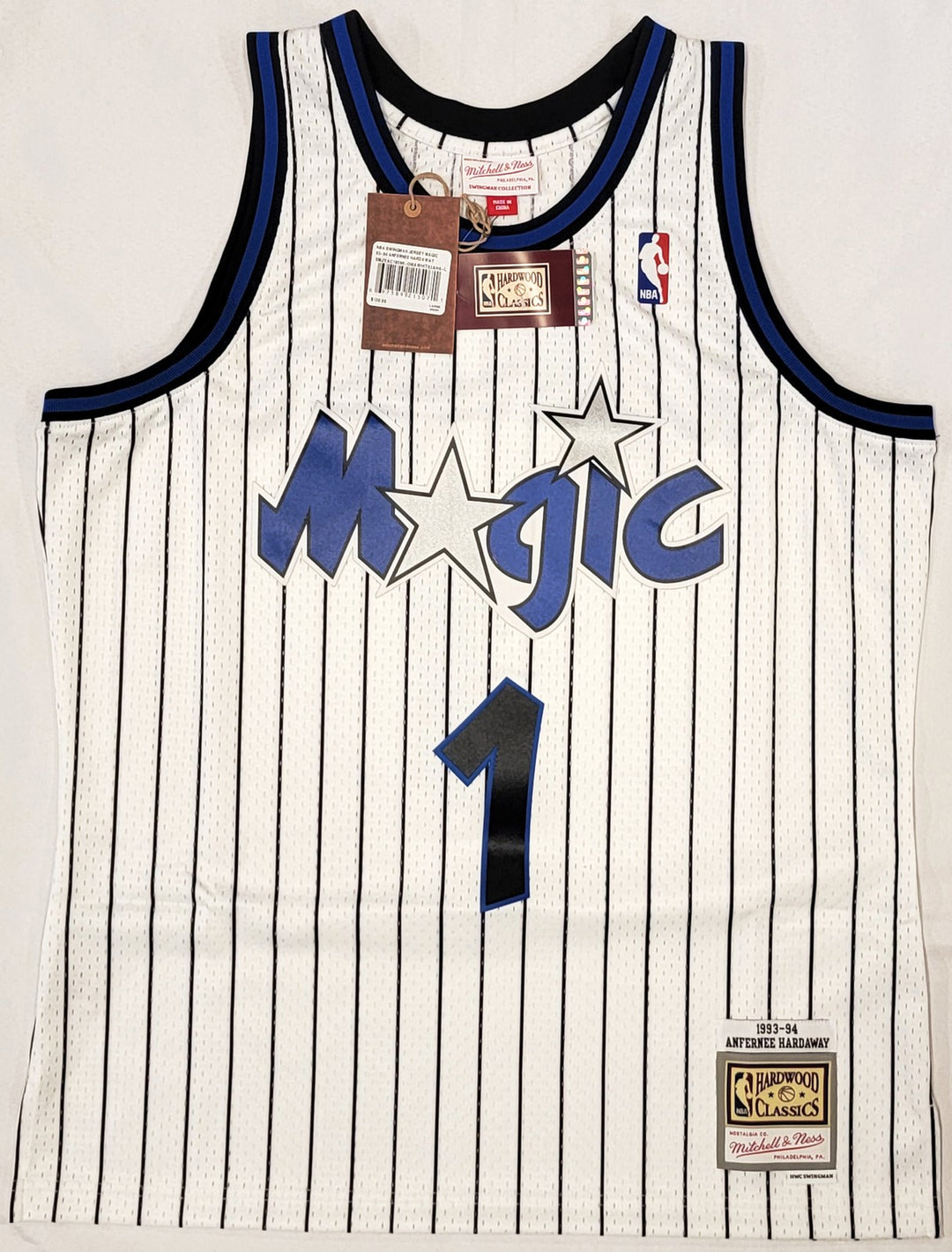 Magic Penny Hardaway Signed 1993-94 Mitchell Ness HWC White Jersey L PSA/DNA