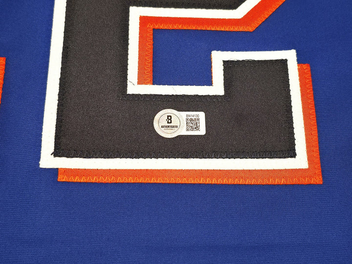 New York Mets Juan Soto Autographed Signed Blue Jersey Beckett BAS QR