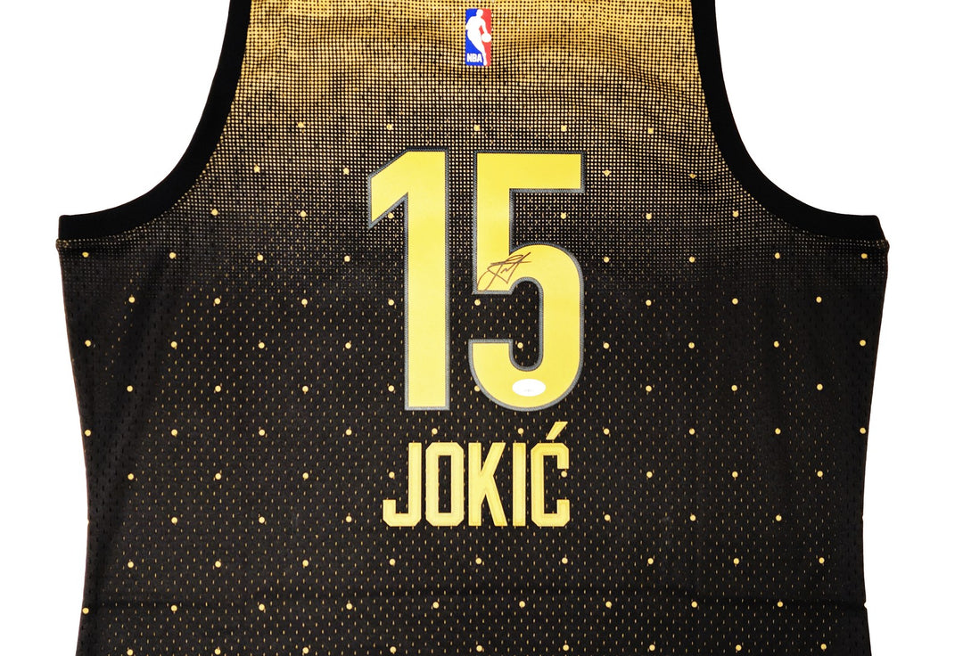 Nuggets Nikola Jokic Auto Black Mitchell Ness HWC Swingman 16 ASG Jersey XL JSA