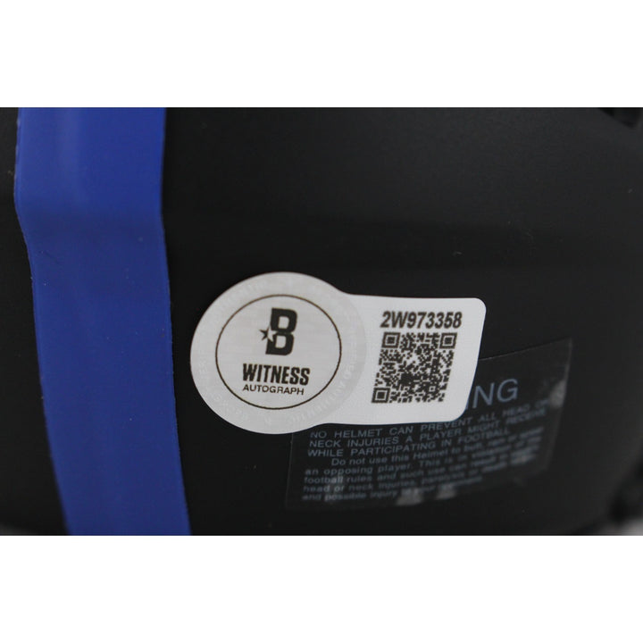 Phil Simms Autographed New York Giants Eclipse Mini Helmet Beckett Witness 50805