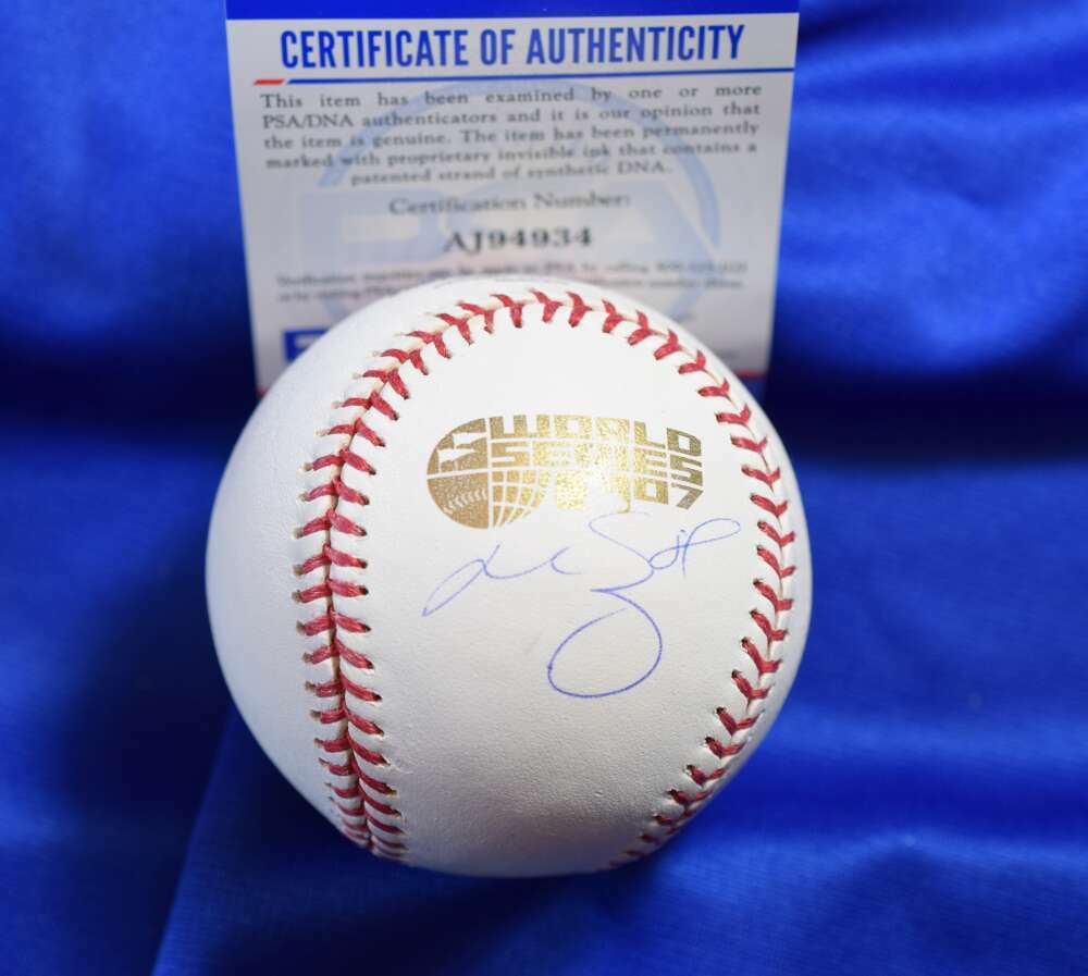 Manny Ramirez PSA DNA Coa Autograph 2007 World Series Signed Baseball 2