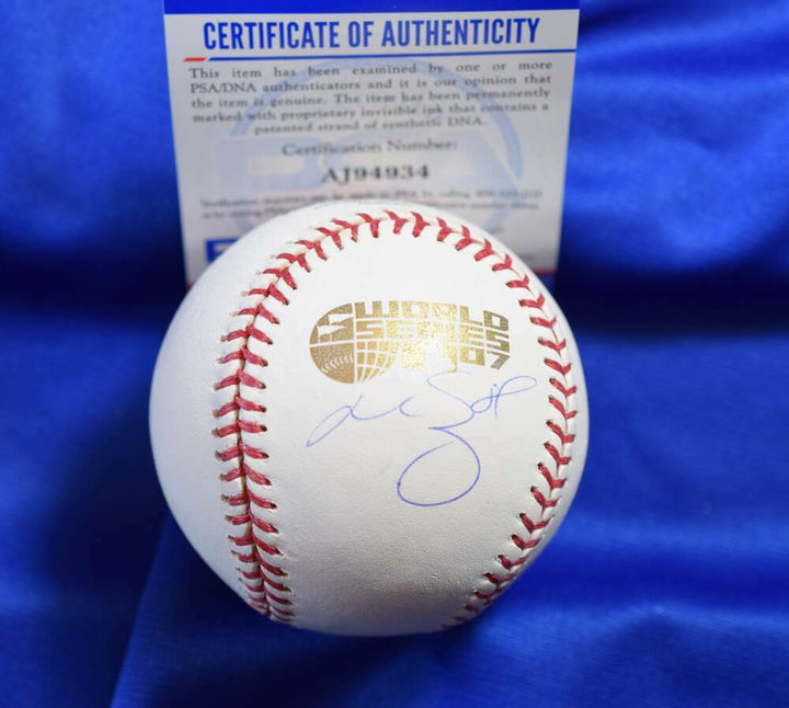 Manny Ramirez PSA DNA Coa Autograph 2007 World Series Signed Baseball 2