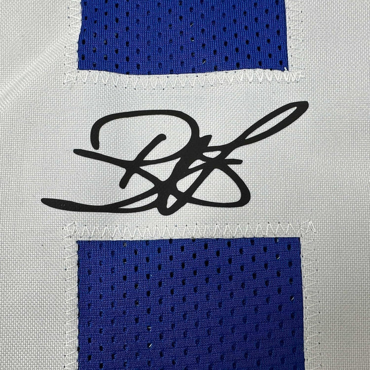 Facsimile Autographed Reggie Wayne Indianapolis Blue Reprint Jersey Size Mens XL