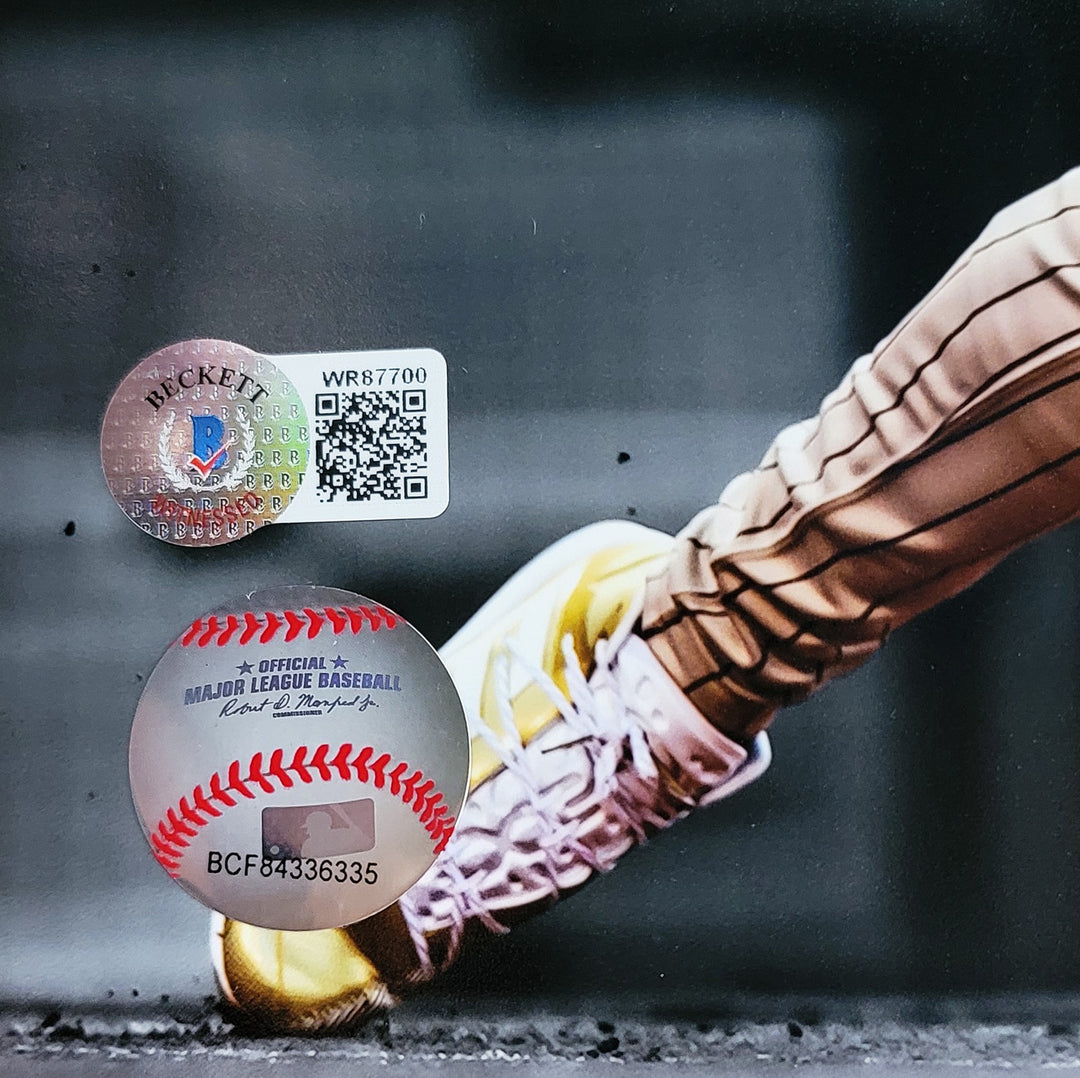 Fernando Tatis Jr. Signed 11x14 Photo Padres Spotlight In Yellow Beckett