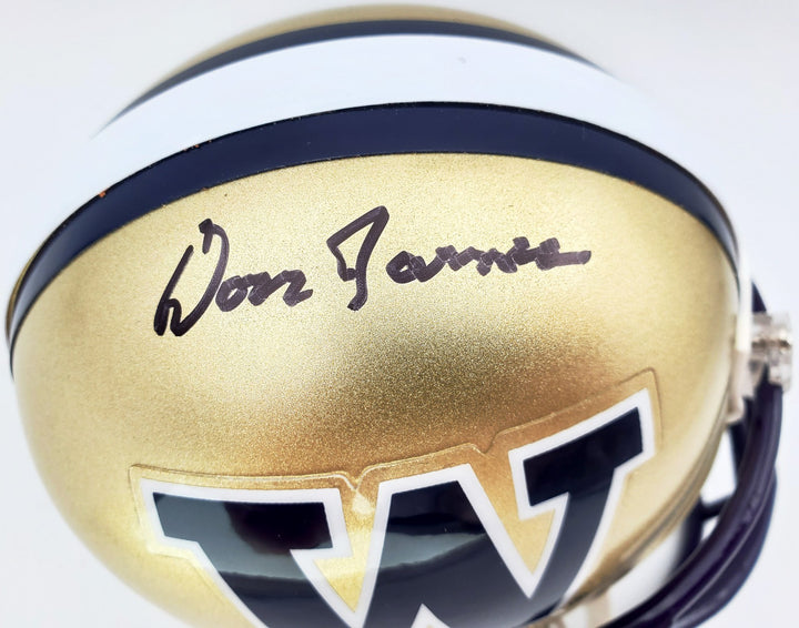 Don James Autographed Signed Washington Huskies Mini Helmet MCS Holo