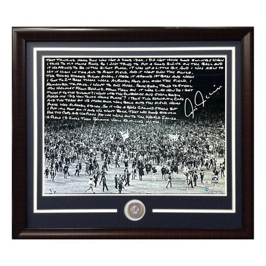 Chris Chambliss Yankees Signed 16x20 Framed Photo 1976 Hr Playoff Auto Fanatics
