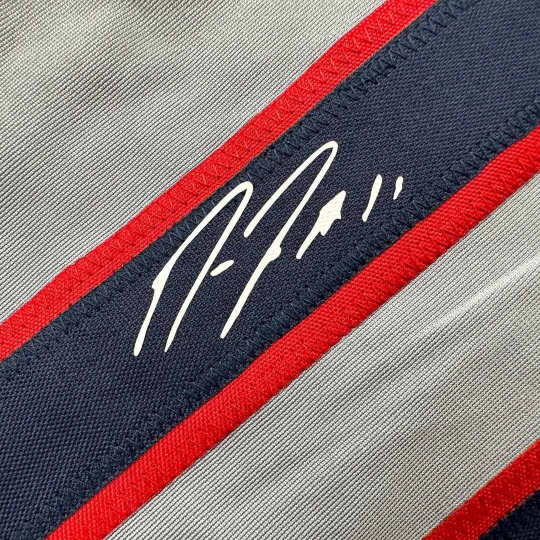 Facsimile Autographed Jose Ramirez Cleveland Grey Reprint Jersey Size Men's XL