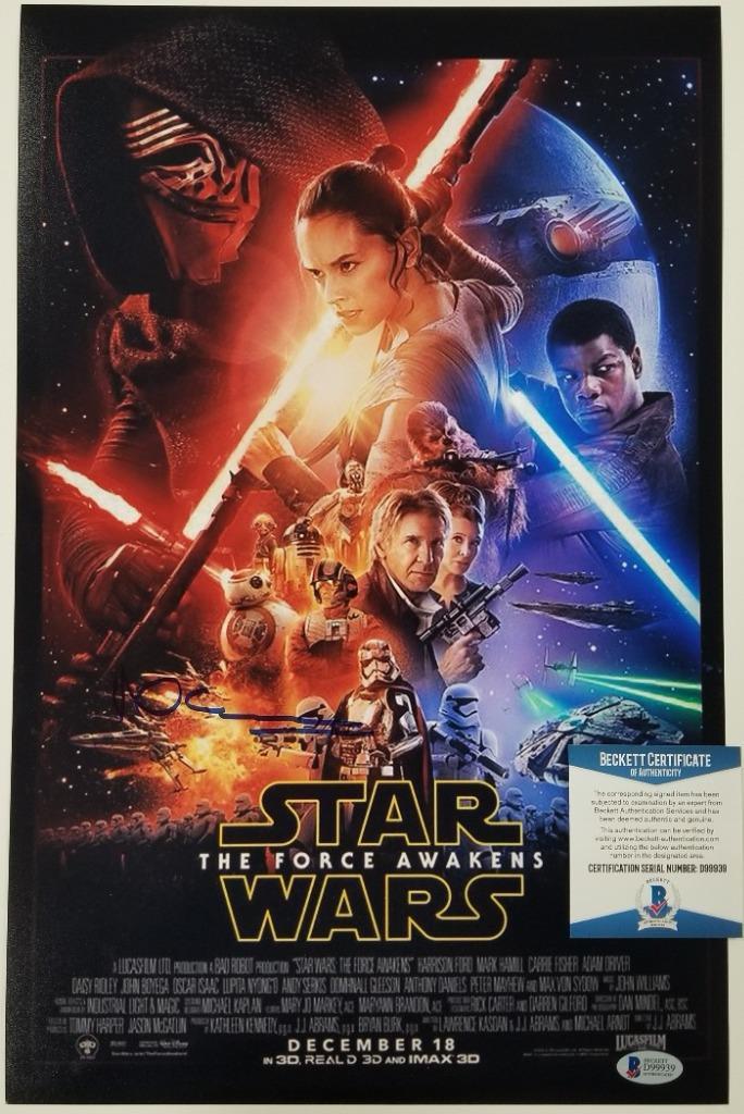 NEAL SCANLAN Signed 11x17 Photo Star Wars The Force Awakens BB-8 Beckett BAS COA