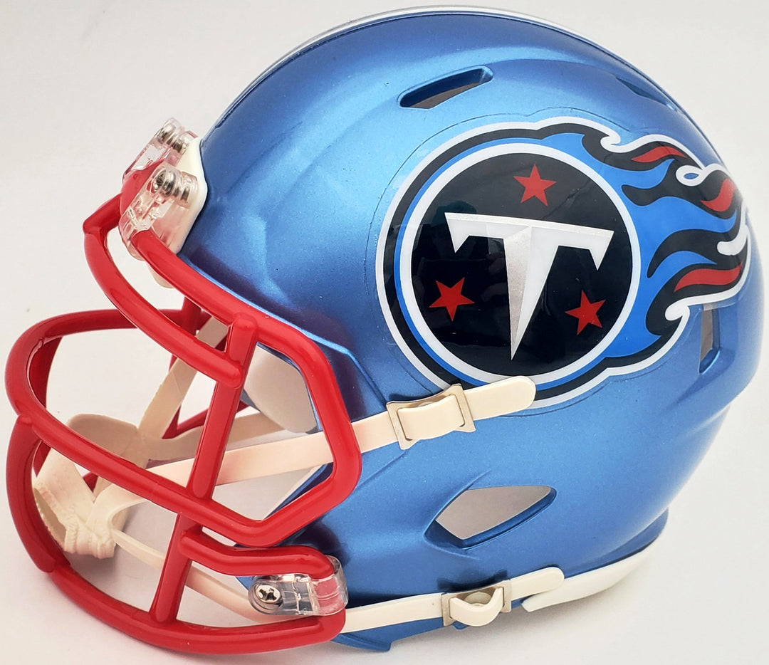 Ryan Tannehill Signed Titans Flash Blue Speed Mini Helmet Beckett #WN46893
