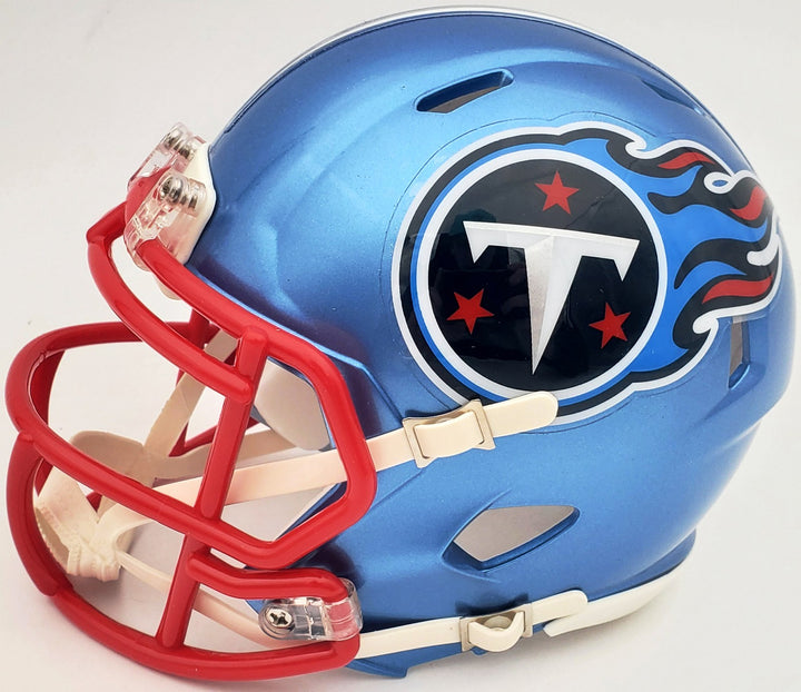 Ryan Tannehill Signed Titans Flash Blue Speed Mini Helmet Beckett #WN46893