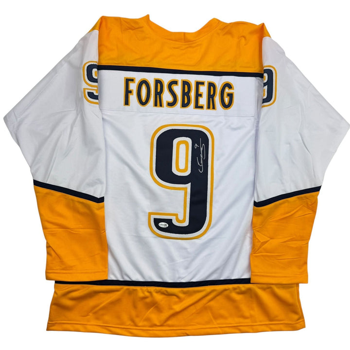 Autographed/Signed Filip Forsberg Nashville White Hockey Jersey JSA COA