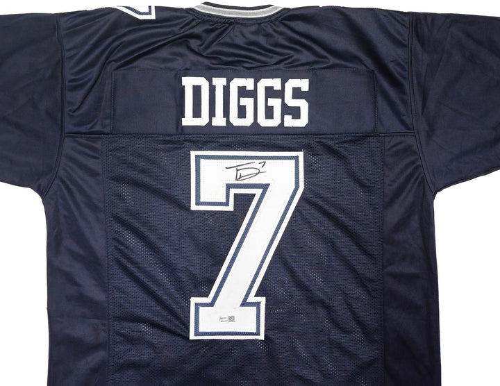 Dallas Cowboys Trevon Diggs Autographed Signed Blue Jersey TriStar